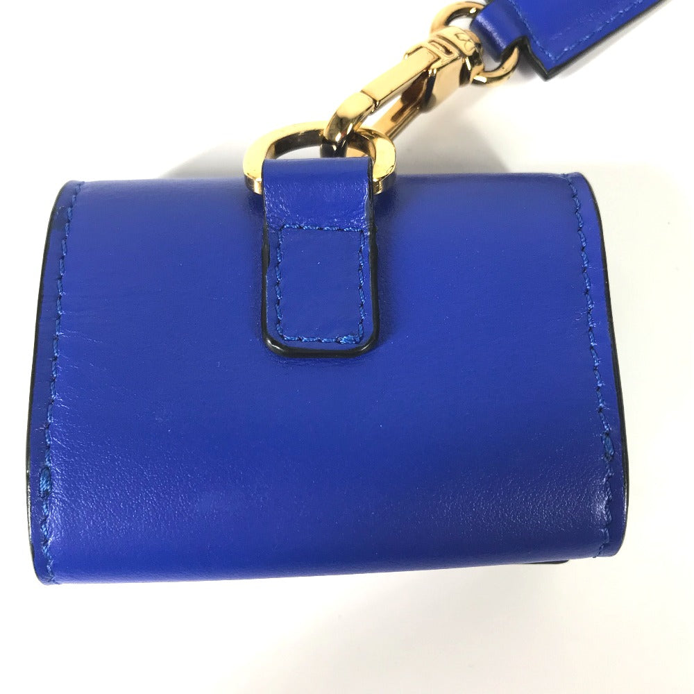 VERSACE Medusa Studded AirPods Case with Strap, Apple Leather Earphone Case, Men's, Blue