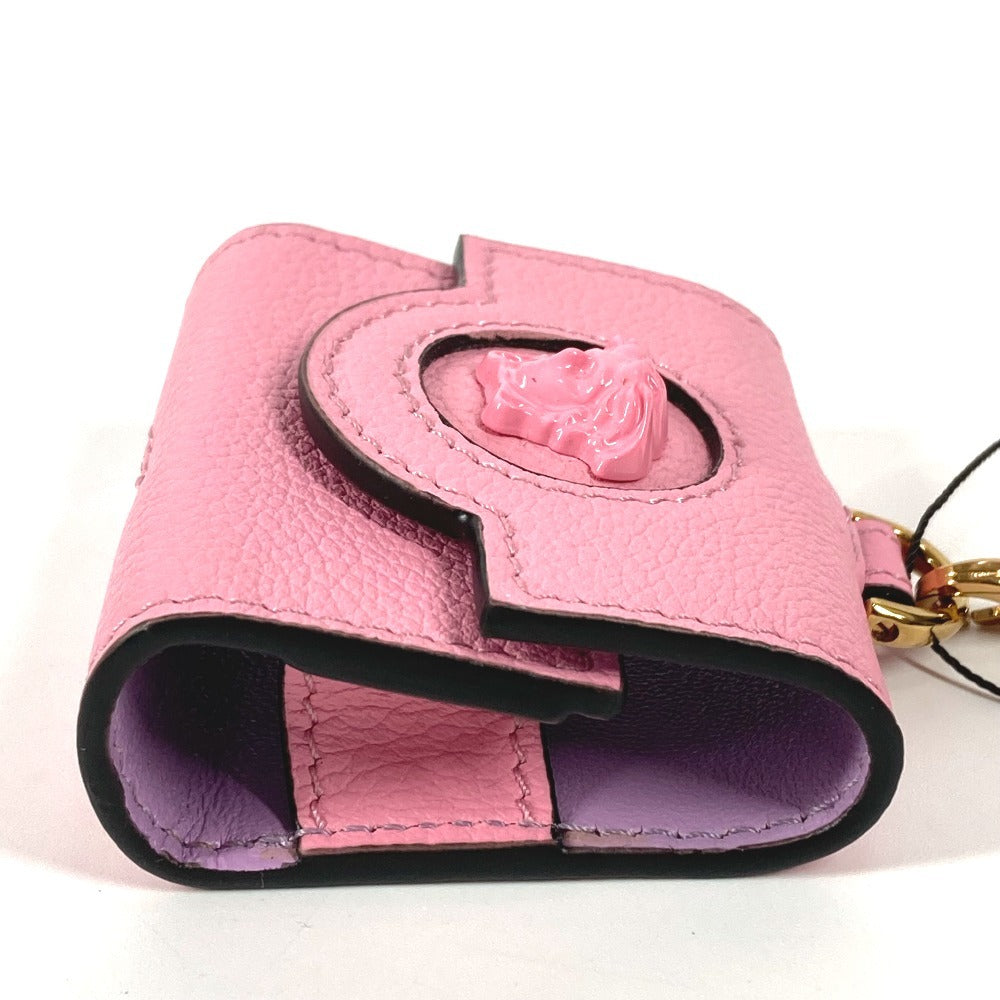 VERSACE チェーン付き ショルダーバッグ メデューサ airpods エアポッズ イヤフォンケース レザー レディース ピンク - brandshop-reference