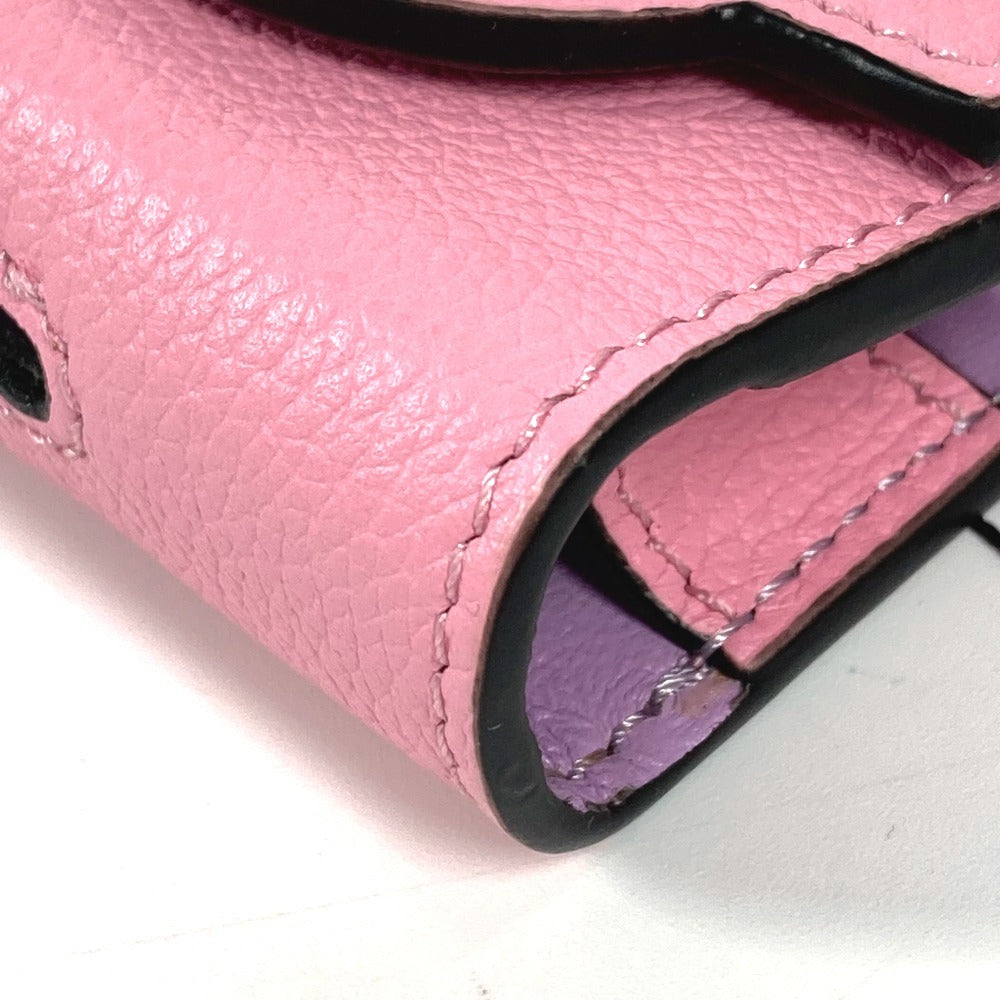 VERSACE チェーン付き ショルダーバッグ メデューサ airpods エアポッズ イヤフォンケース レザー レディース ピンク - brandshop-reference