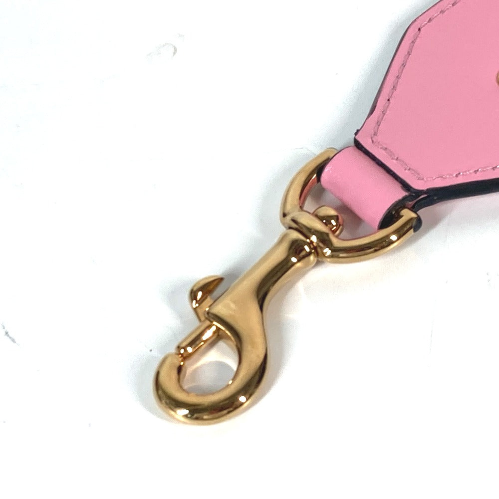 VERSACE ロゴ ショルダーストラップ キャンバス/レザー レディース ピンク