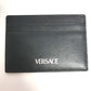 VERSACE Logo Business Card Holder, Pass Case, Card Case, Leather, Women's, Black