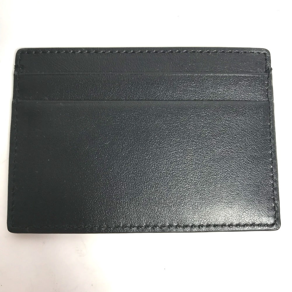 VERSACE Logo Business Card Holder, Pass Case, Card Case, Leather, Women's, Black