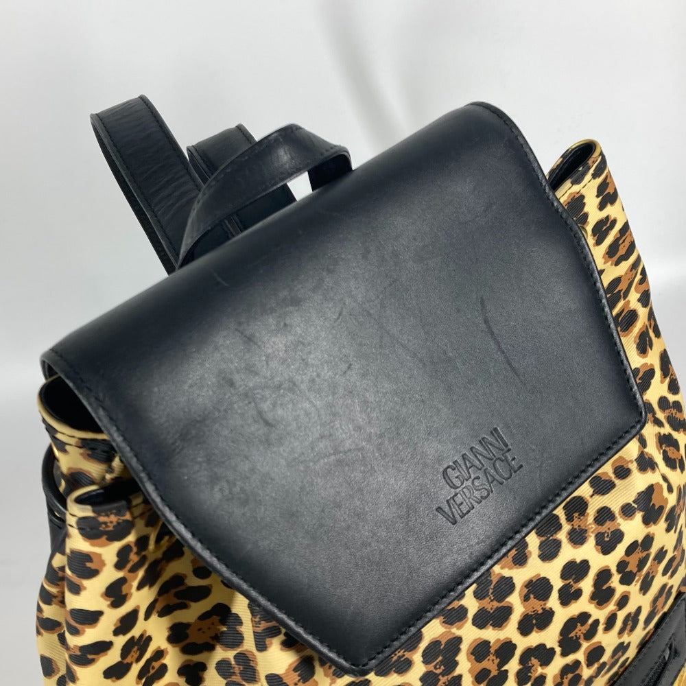 VERSACE ヴィンテージ レオパード 豹柄 ヒョウ カバン バックパック リュックサック PVC/レザー レディース - brandshop-reference