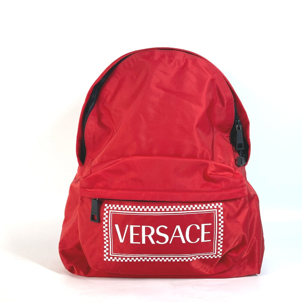 VERSACE バイカラー ロゴ バックパック カバン リュックサック ナイロン レディース - brandshop-reference