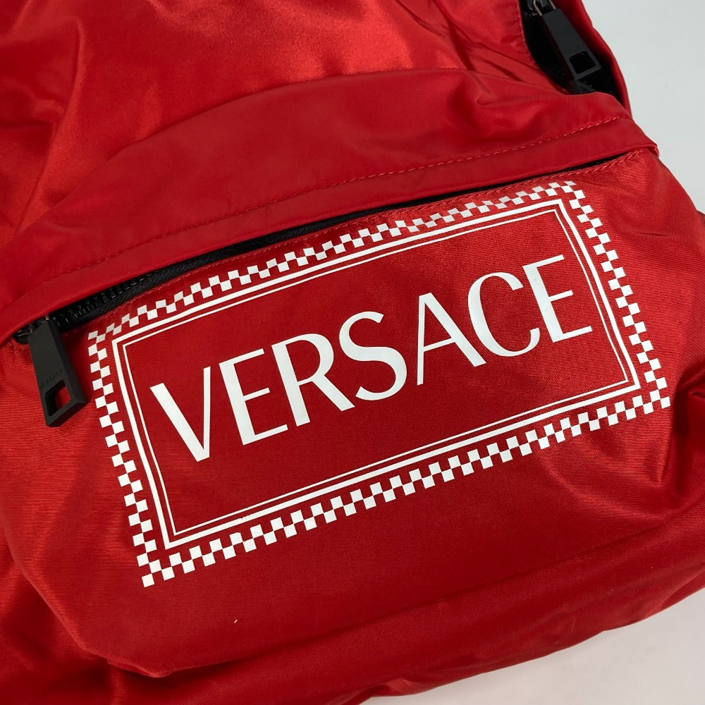 VERSACE バイカラー ロゴ バックパック カバン リュックサック ナイロン レディース - brandshop-reference