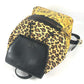 VERSACE ヴィンテージ レオパード 豹 ヒョウ バックパック カバン リュックサック レザー/PVC ユニセックス イエロー