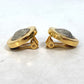 VERSACE Accessories Round Medusa Two-Tone Earrings in Gold