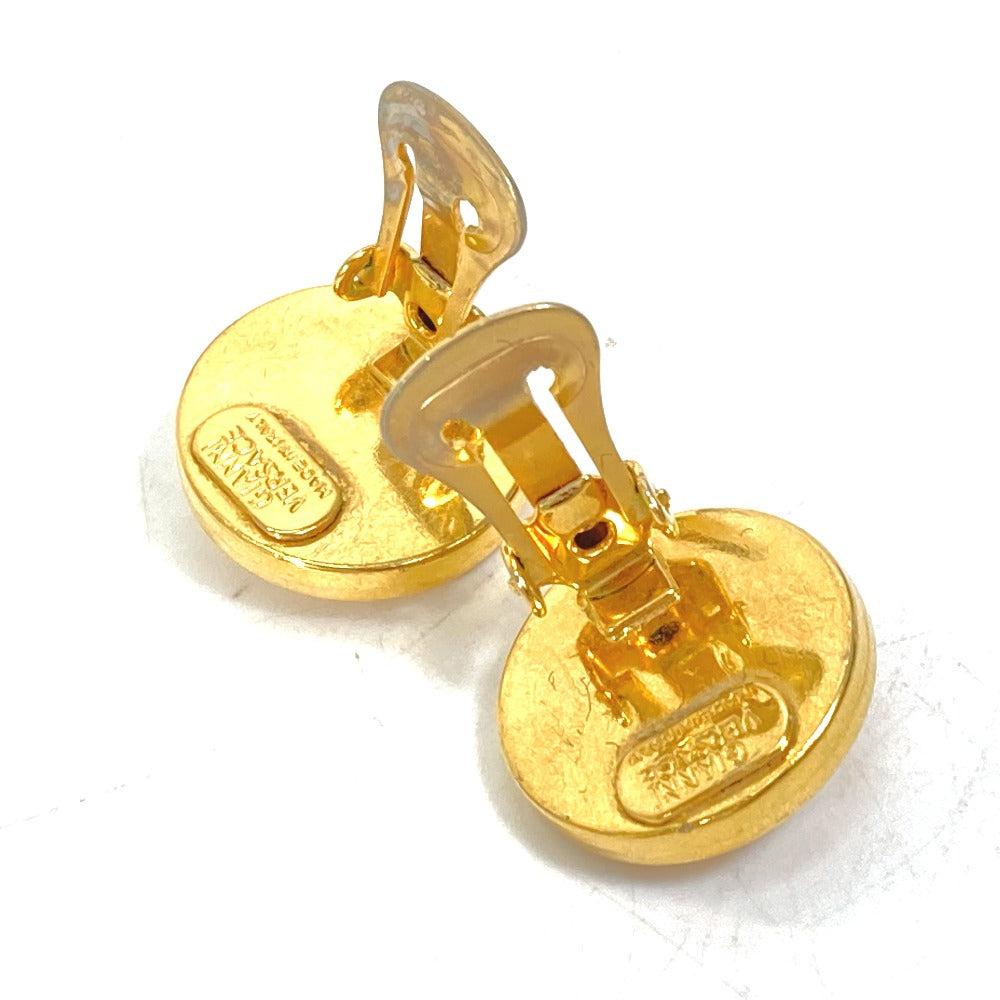 VERSACE Accessories Round Medusa Two-Tone Earrings in Gold
