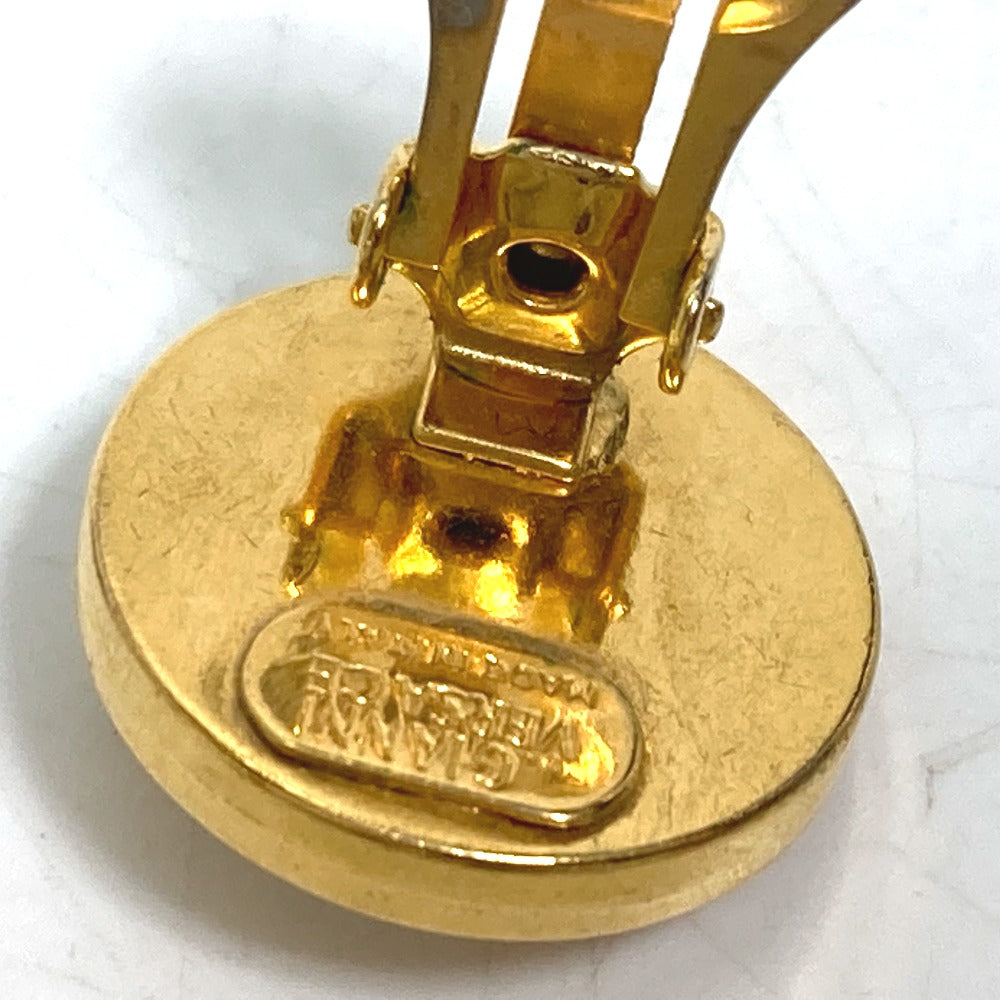 VERSACE Accessories Round Medusa Two-Tone Earrings in Gold