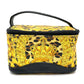 VERSACE Leopard Print Handbag Vanity Bag in PVC/Leather, Women's, Yellow and Black