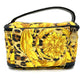 VERSACE Leopard Print Handbag Vanity Bag in PVC/Leather, Women's, Yellow and Black