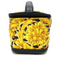 VERSACE Leopard Print Handbag Vanity Bag in PVC/Leather, Women's, Yellow and Black