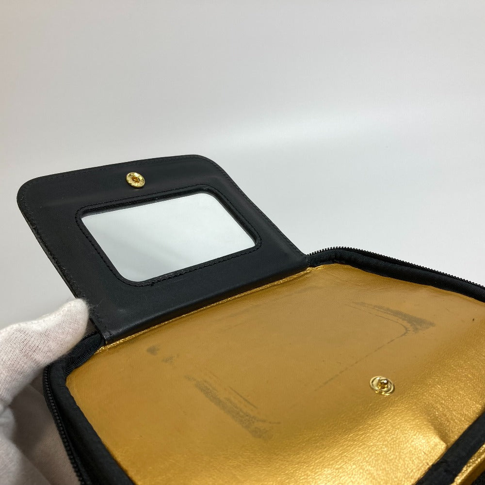 VERSACE 花柄 総柄 フラワー フローラル  カバン ハンドバッグ バニティバッグ ナイロン/レザー レディース ブラック×マルチカラー - brandshop-reference