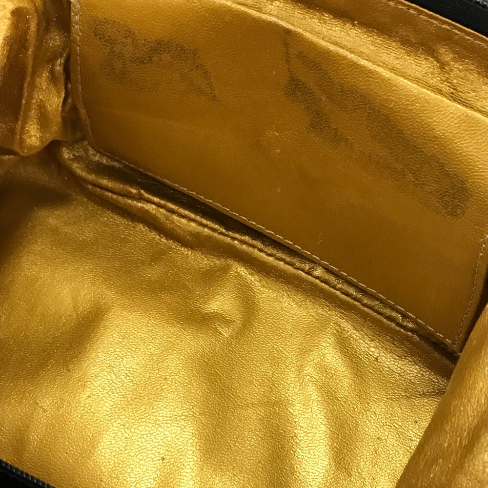 VERSACE 花柄 総柄 フラワー フローラル  カバン ハンドバッグ バニティバッグ ナイロン/レザー レディース ブラック×マルチカラー - brandshop-reference