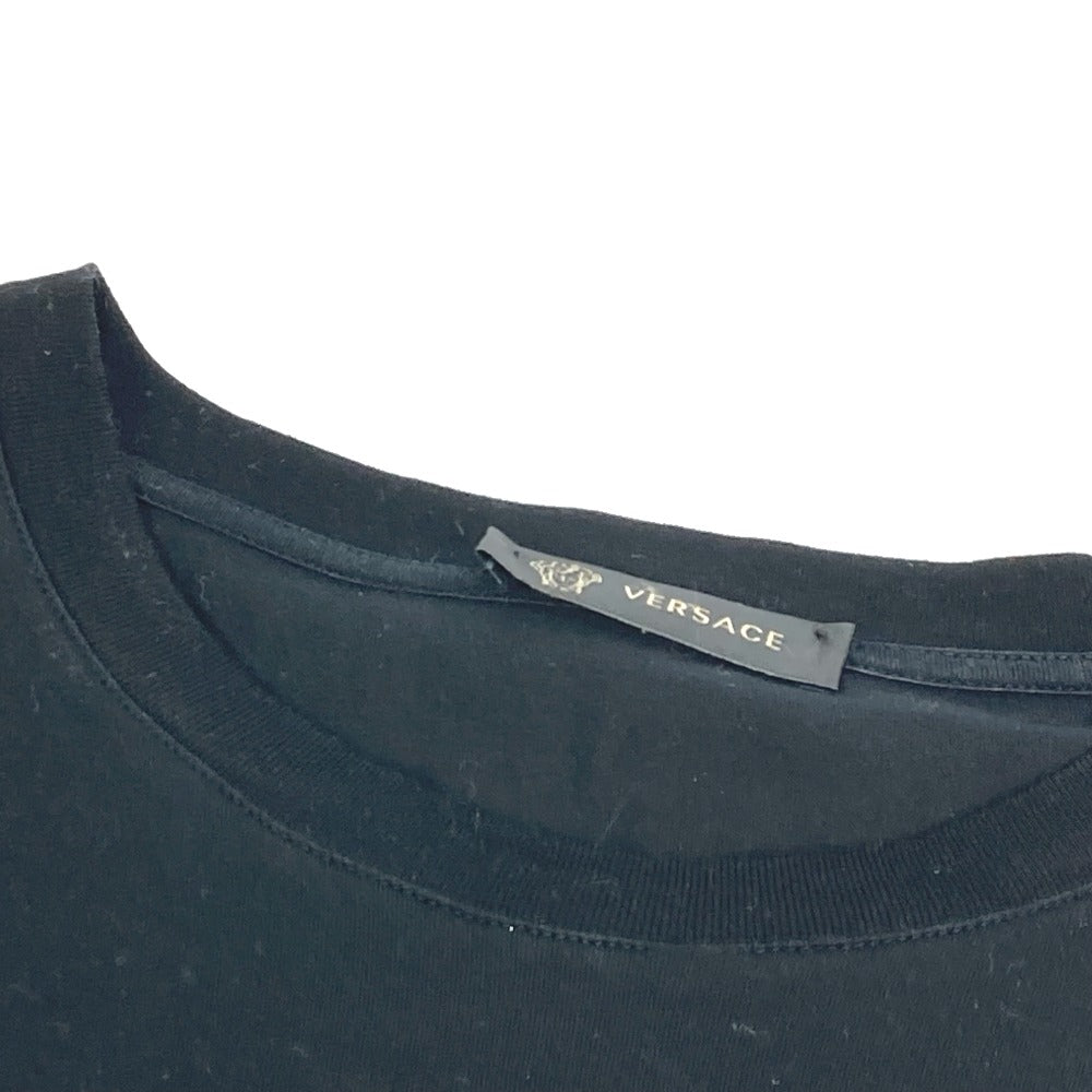 VERSACE ロゴ アパレル トップス 半袖Ｔシャツ コットン メンズ ブラック