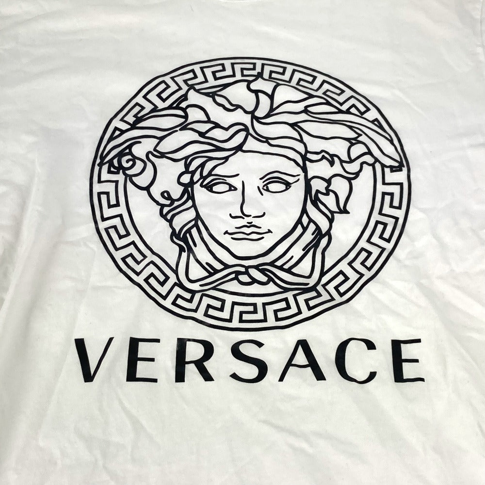 VERSACE メデューサ ロゴ アパレル 半袖 トップス バイカラー 半袖Ｔシャツ コットン メンズ ホワイト - brandshop-reference