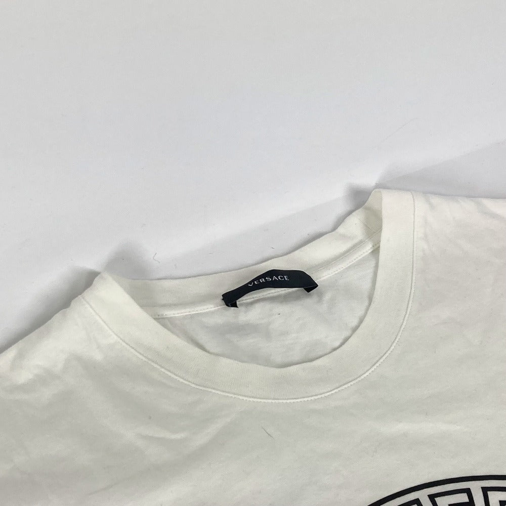 VERSACE メデューサ ロゴ アパレル 半袖 トップス バイカラー 半袖Ｔシャツ コットン メンズ ホワイト - brandshop-reference