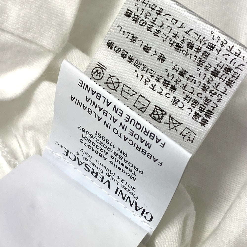 VERSACE メデューサ ロゴ アパレル 半袖 トップス バイカラー 半袖Ｔシャツ コットン メンズ ホワイト - brandshop-reference