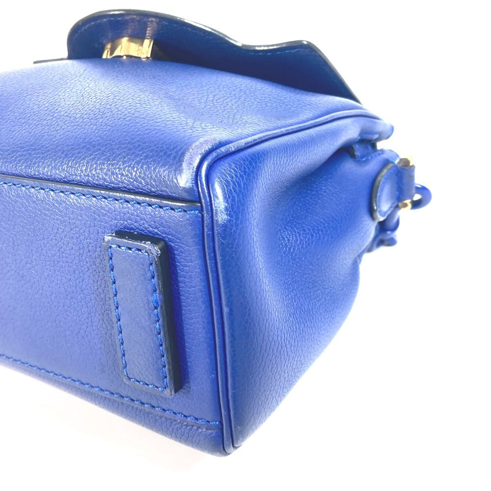 VERSACE メデューサ ロゴ 2WAY チェーン ショルダーバッグ 肩掛け ハンドバッグ レザー レディース ブルー - brandshop-reference