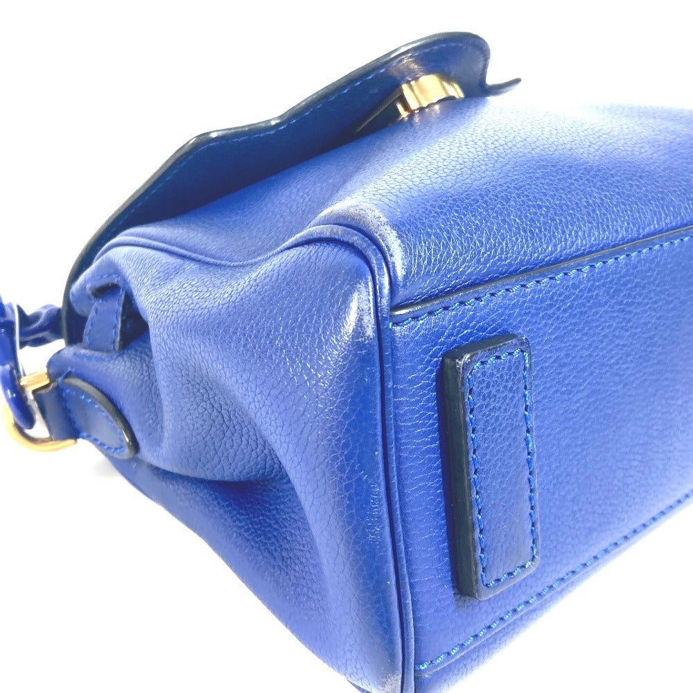 VERSACE メデューサ ロゴ 2WAY チェーン ショルダーバッグ 肩掛け ハンドバッグ レザー レディース ブルー - brandshop-reference