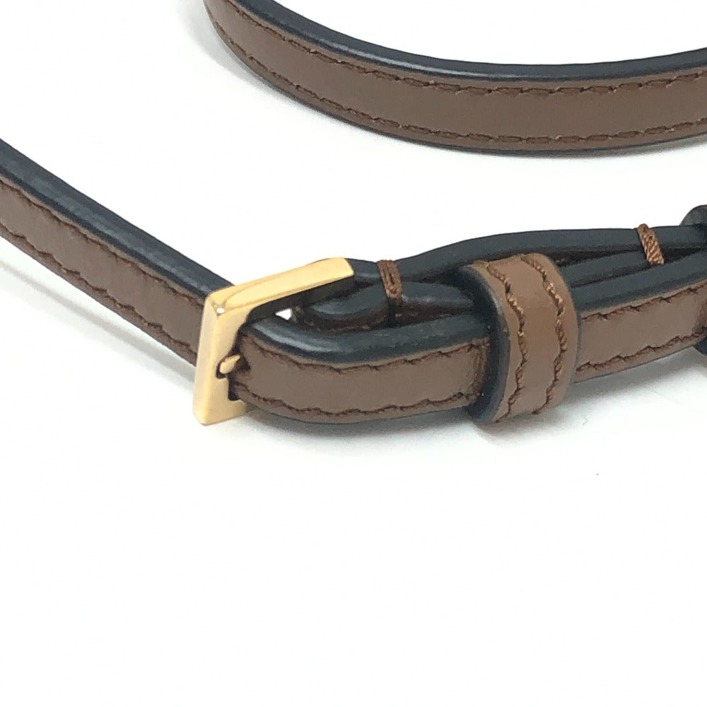 VERSACE ヴェルサーチェ メデューサ カバン ショルダーバッグ 2WAY ハンドバッグ レザー/キャンバス レディース ブラウン