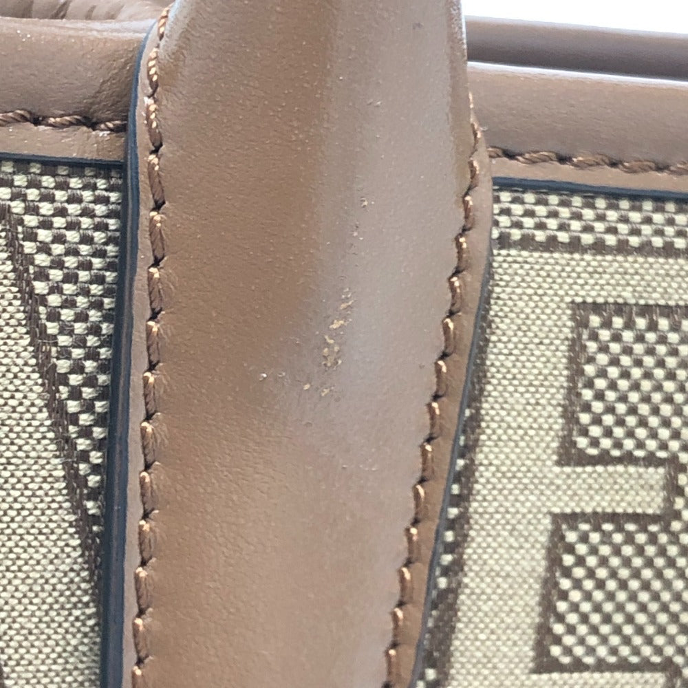 VERSACE ヴェルサーチェ メデューサ カバン ショルダーバッグ 2WAY ハンドバッグ レザー/キャンバス レディース ブラウン