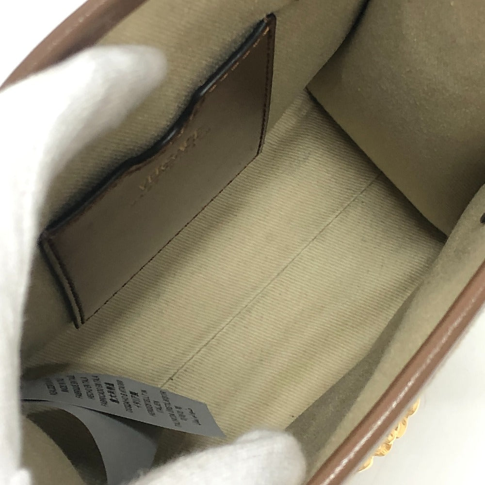 VERSACE ヴェルサーチェ メデューサ カバン ショルダーバッグ 2WAY ハンドバッグ レザー/キャンバス レディース ブラウン