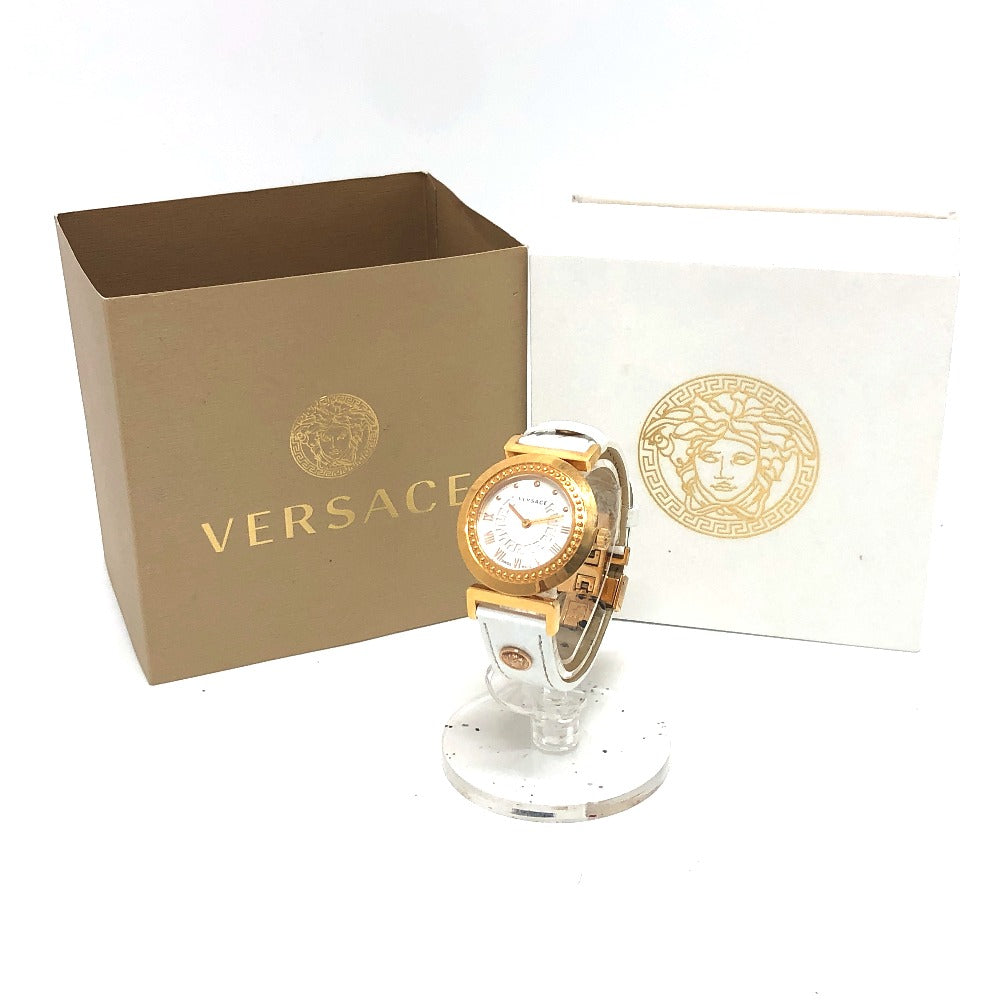 VERSACE P5Q ヴァニティ クォーツ 腕時計 時計 ウォッチ 腕時計 メタル メンズ ゴールド