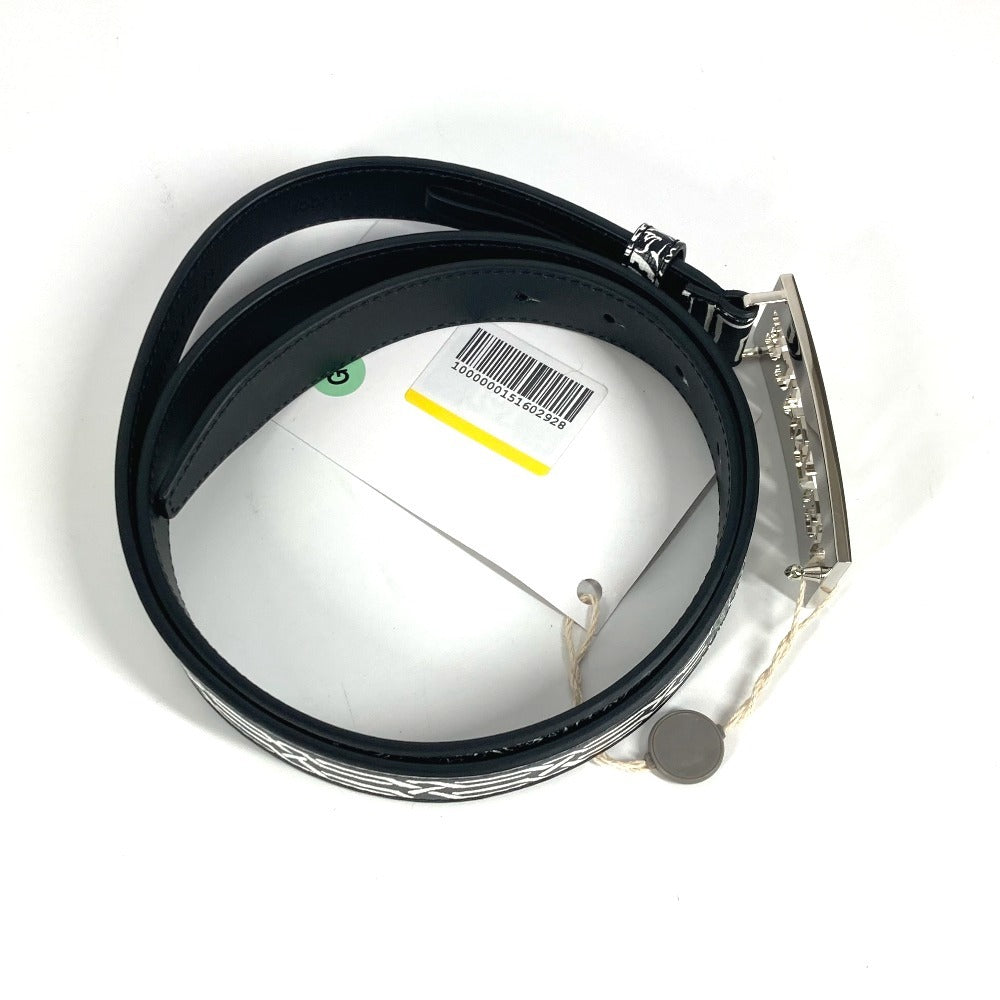 VERSACE ロゴ バイカラー ベルト レザー メンズ ブラック - brandshop-reference