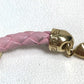 VERSACE Medusa Leather Bracelet for Women, Pink