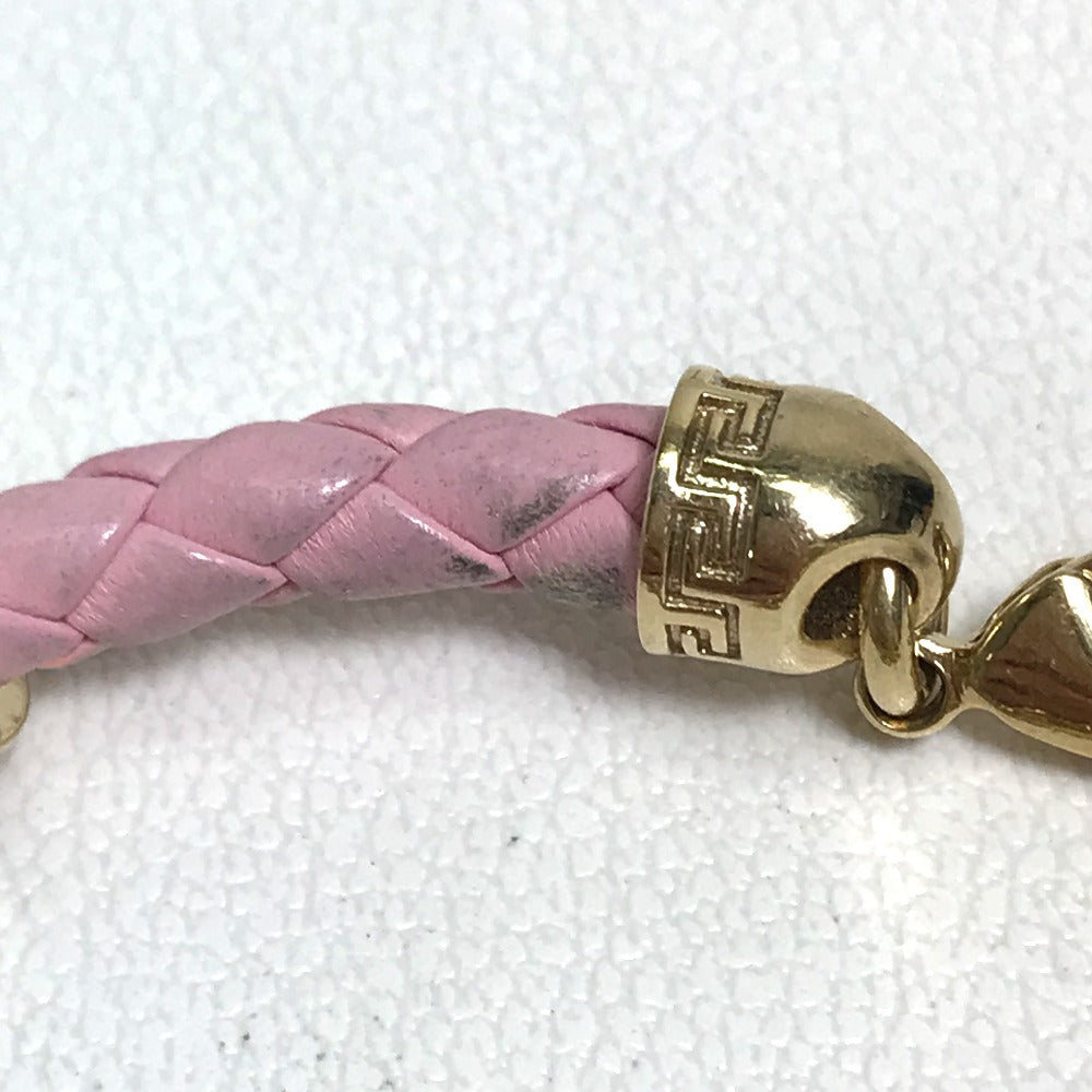 VERSACE Medusa Leather Bracelet for Women, Pink