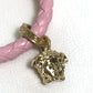 VERSACE Medusa Leather Bracelet for Women, Pink