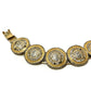 Gianni Versace Medusa Rhinestone Bracelet GP Women's Gold