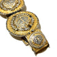 Gianni Versace Medusa Rhinestone Bracelet GP Women's Gold