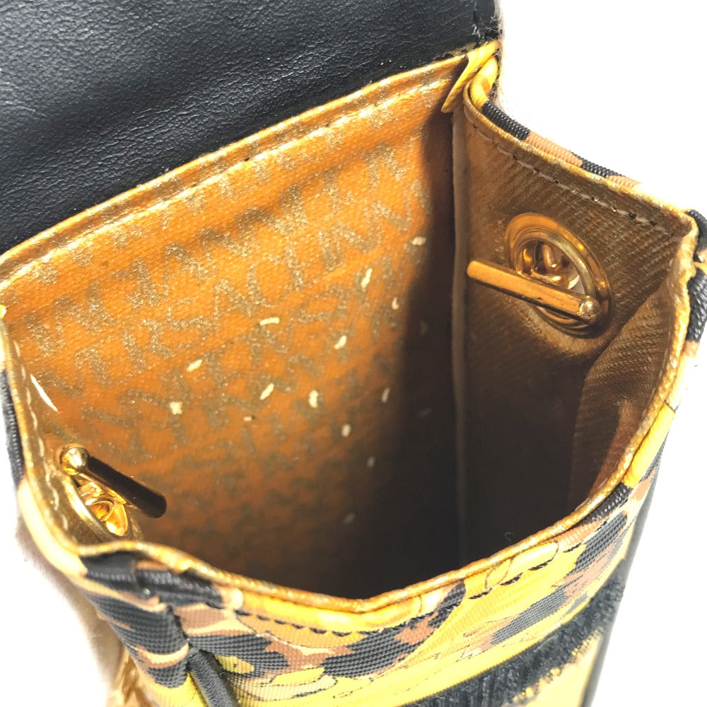 VERSACE ヴィンテージ レオパード 携帯バッグ 豹柄 ヒョウ チェーンバッグ カバン ポシェット ショルダーバッグ PVC ユニセックス イエロー - brandshop-reference