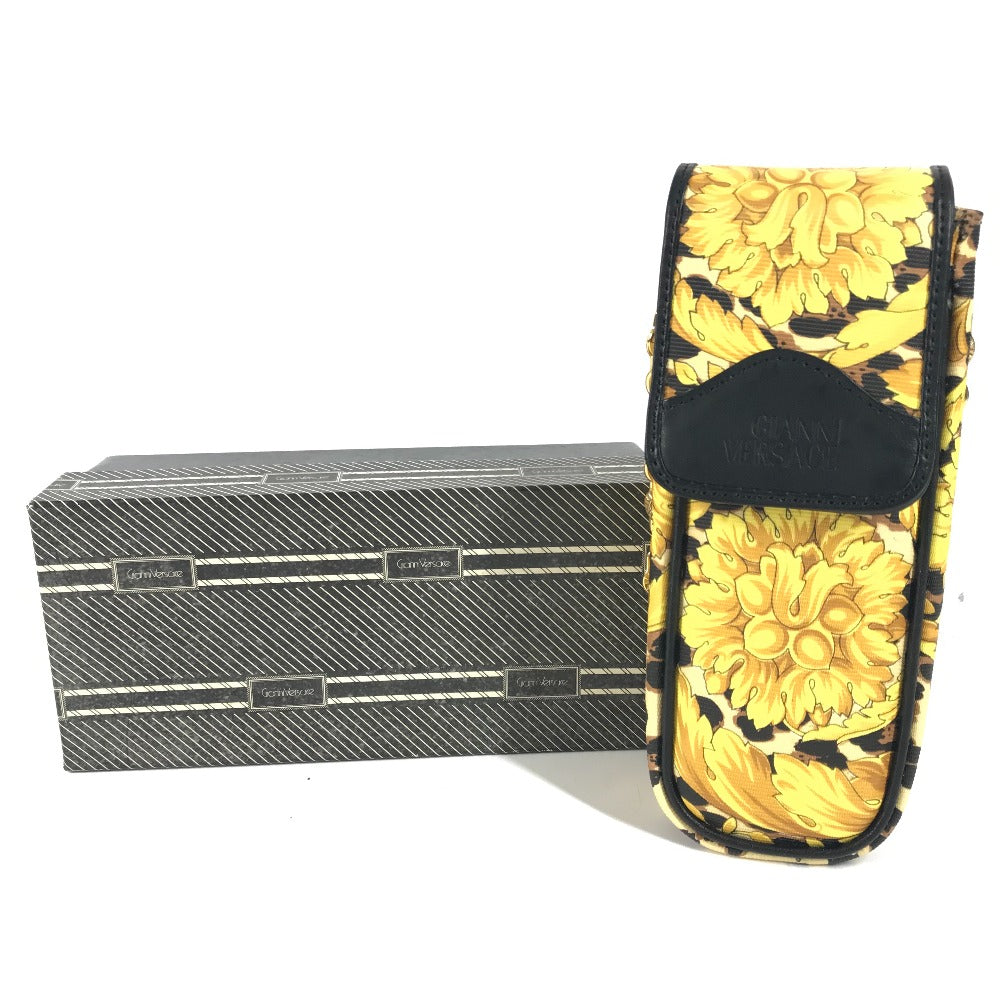 VERSACE ヴィンテージ レオパード 携帯バッグ 豹柄 ヒョウ チェーンバッグ カバン ポシェット ショルダーバッグ PVC ユニセックス イエロー - brandshop-reference