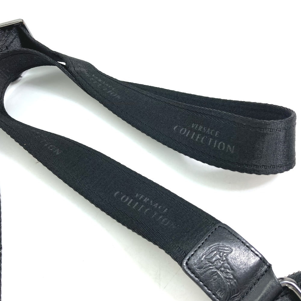 VERSACE 斜め掛け メデューサ カバン ショルダーバッグ レザー メンズ ブラック