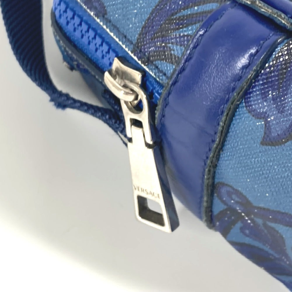 VERSACE メデューサ 斜め掛け カバン ポシェット ショルダーバッグ レザー ユニセックス ブルー - brandshop-reference