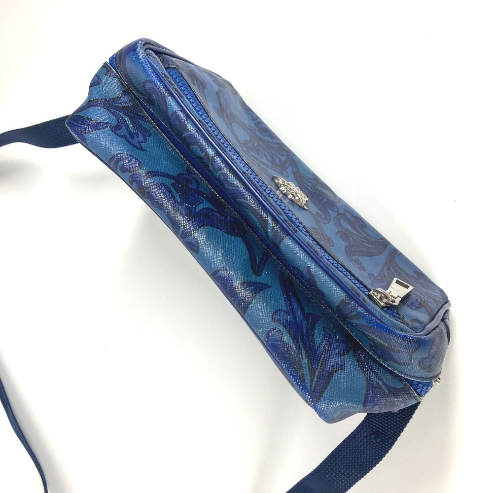 VERSACE メデューサ 斜め掛け カバン ポシェット ショルダーバッグ レザー ユニセックス ブルー - brandshop-reference