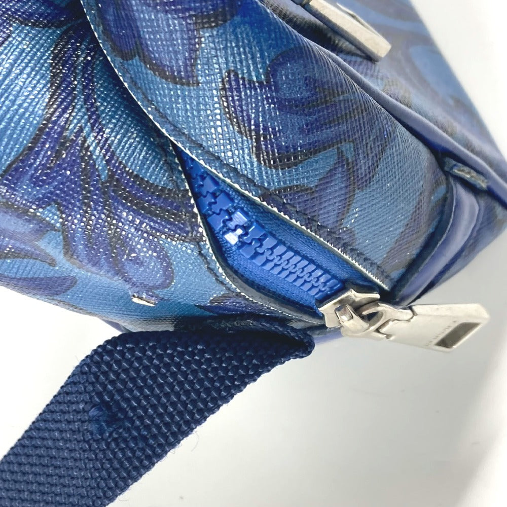 VERSACE メデューサ 斜め掛け カバン ポシェット ショルダーバッグ レザー ユニセックス ブルー - brandshop-reference