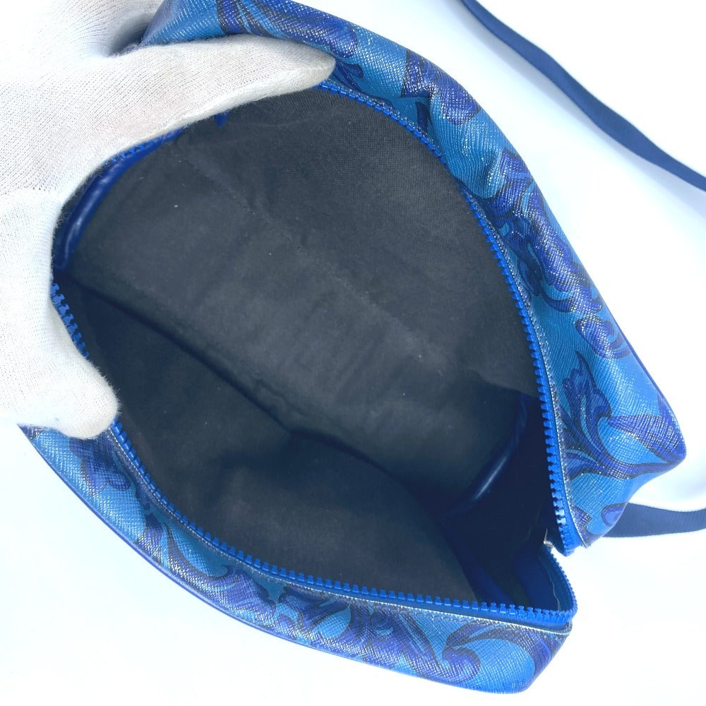 VERSACE メデューサ 斜め掛け カバン ポシェット ショルダーバッグ レザー ユニセックス ブルー - brandshop-reference