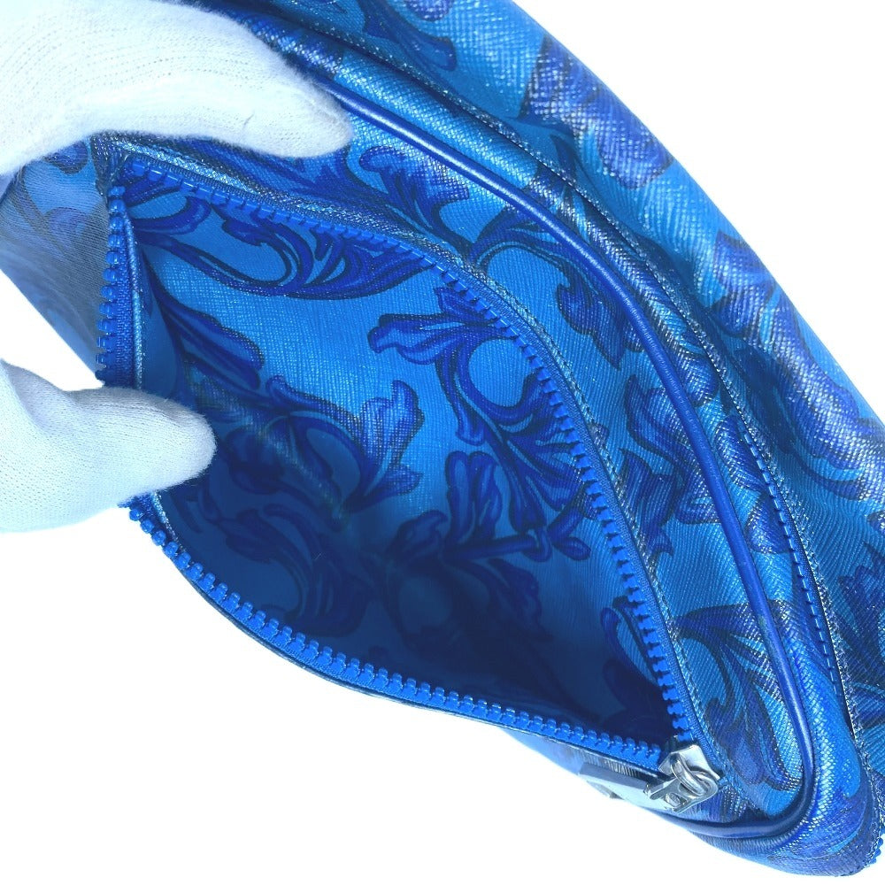 VERSACE メデューサ 斜め掛け カバン ポシェット ショルダーバッグ レザー ユニセックス ブルー - brandshop-reference