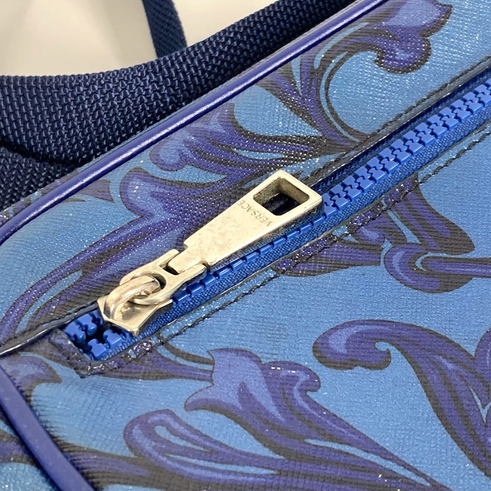 VERSACE メデューサ 斜め掛け カバン ポシェット ショルダーバッグ レザー ユニセックス ブルー - brandshop-reference