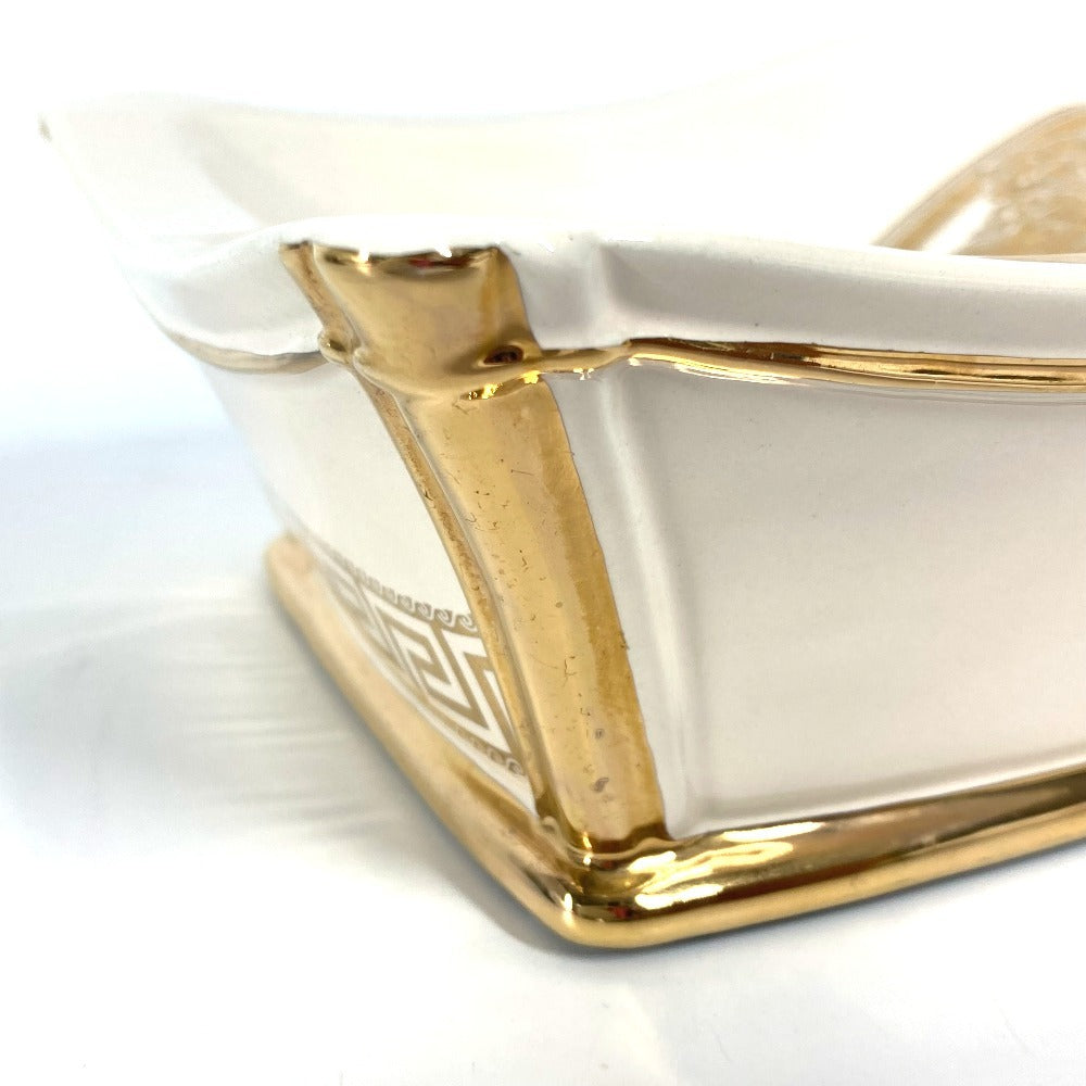 VERSACE Ahura Ahura medusa logo Ashtray ashtray Pottery BeigeBased/Gold Used