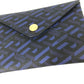VERSACE Greca Clutch Bag, Leather, Pouch, Women's, Blue
