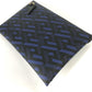 VERSACE Greca Clutch Bag, Leather, Pouch, Women's, Blue