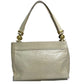 VERSACE Sunburst Embossed Leather Shoulder Bag, Women's, Beige