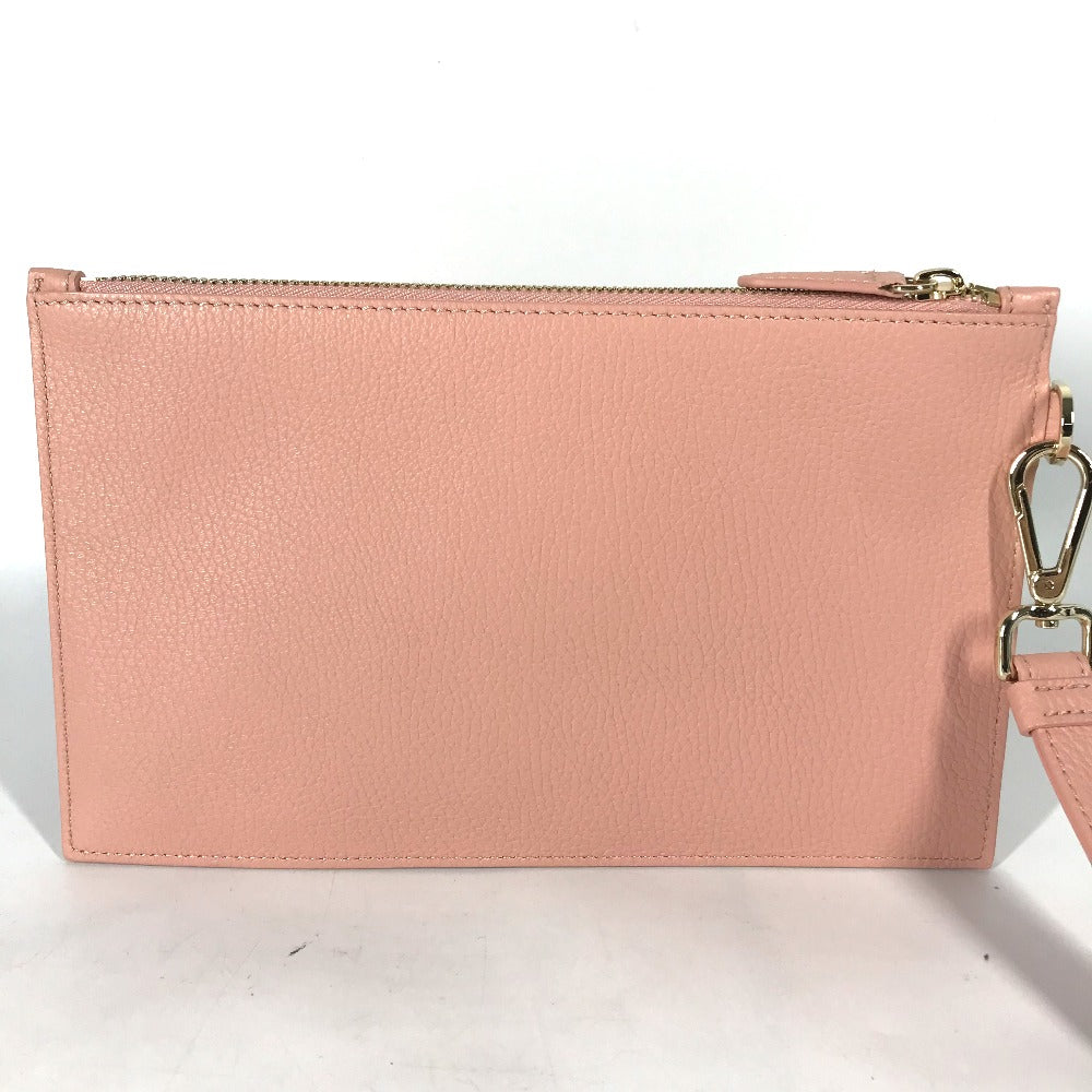 VERSACE カバン ポーチ メデューサ ストラップ付 クラッチバッグ レザー レディース ピンク