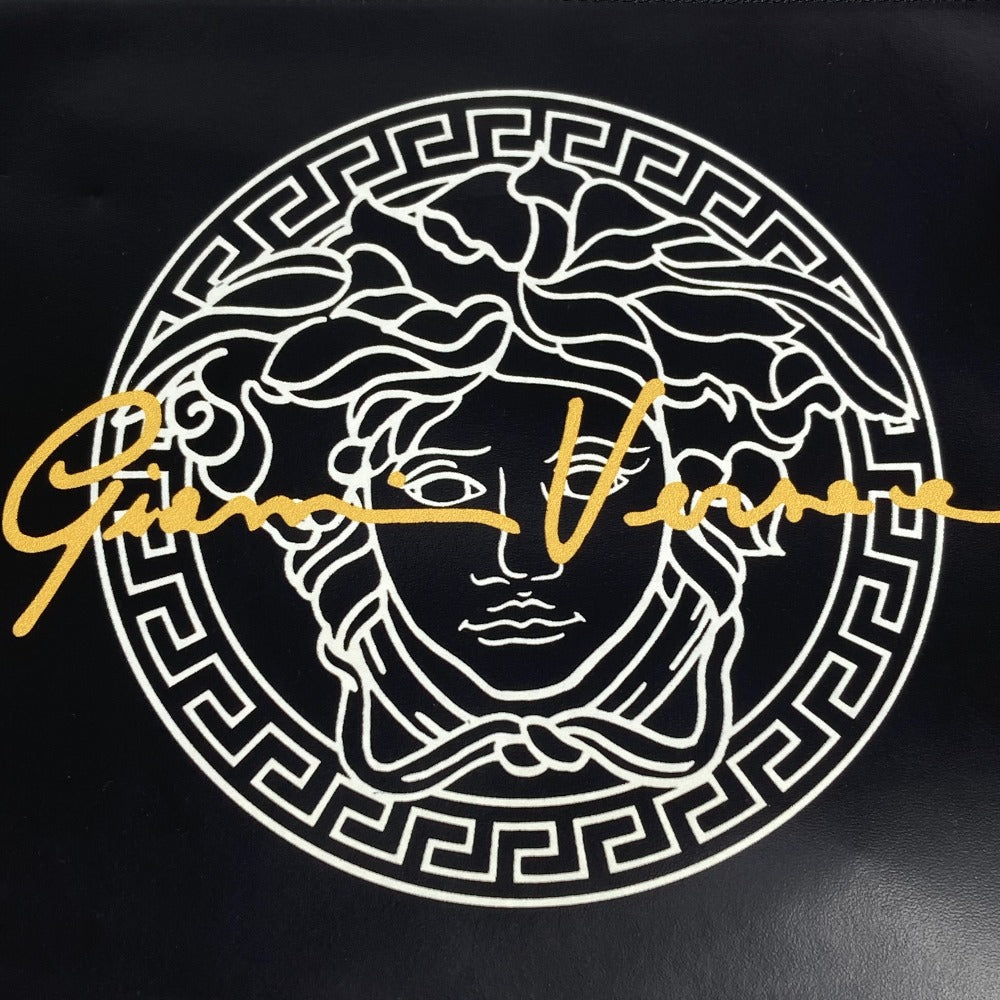 VERSACE メデューサ ストラップ付き ポーチ カバン バイカラー セカンドバッグ クラッチバッグ レザー ユニセックス ブラック - brandshop-reference