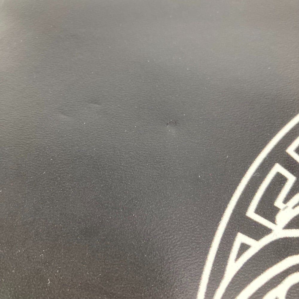 VERSACE メデューサ ストラップ付き ポーチ カバン バイカラー セカンドバッグ クラッチバッグ レザー ユニセックス ブラック - brandshop-reference